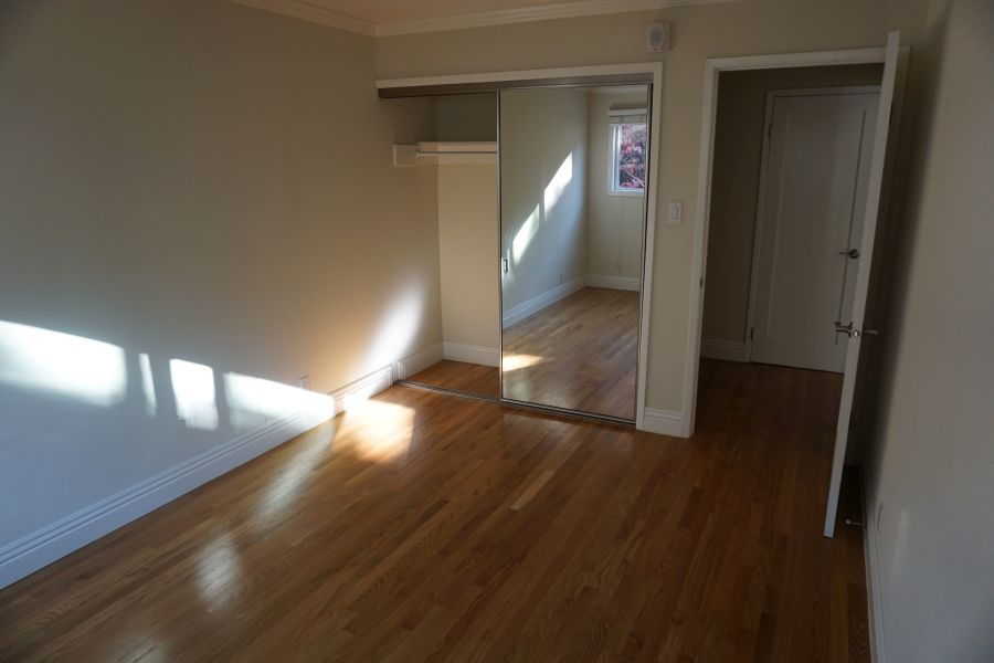 image of bedroom toward door